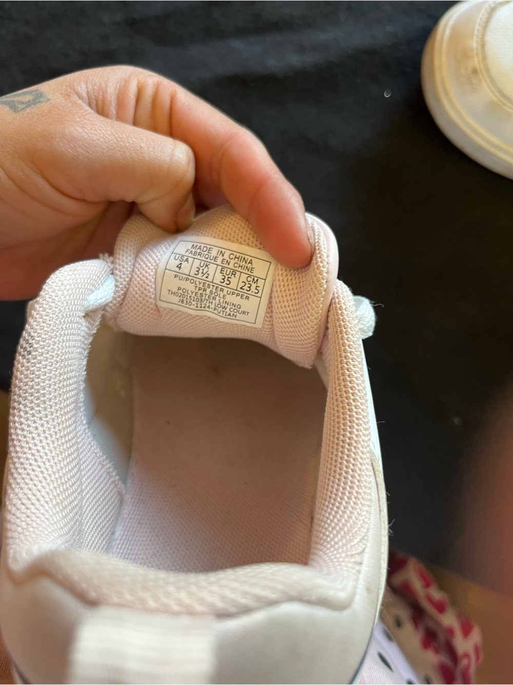 Kids Pink White Casual Sneakers